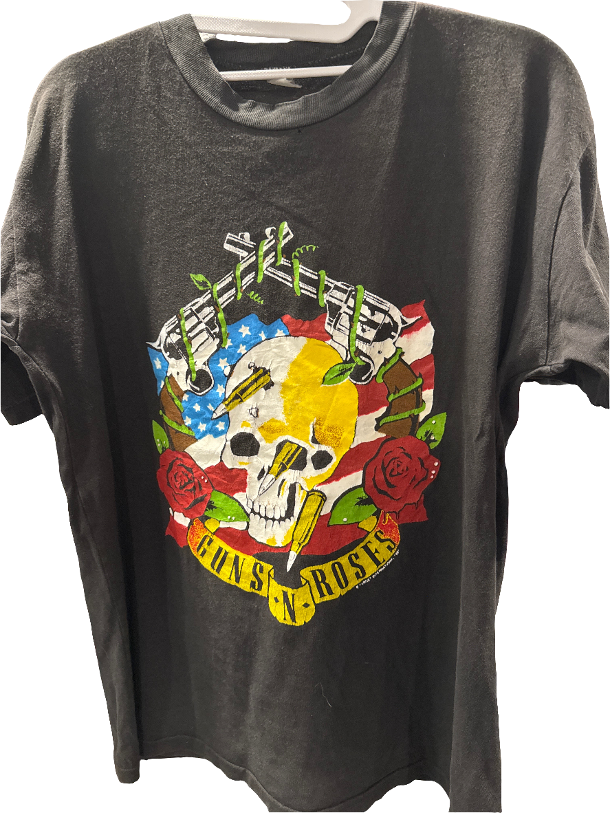 1988 Guns and Roses Vintage Single Stitch Black T Shirt Medium