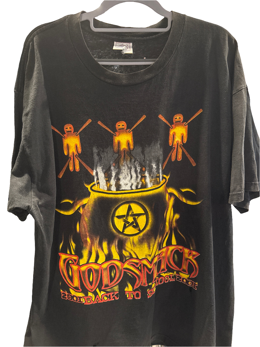 2001 Godsmack Back To School Deftones Cky Puddle of Mudd T Shirt XL