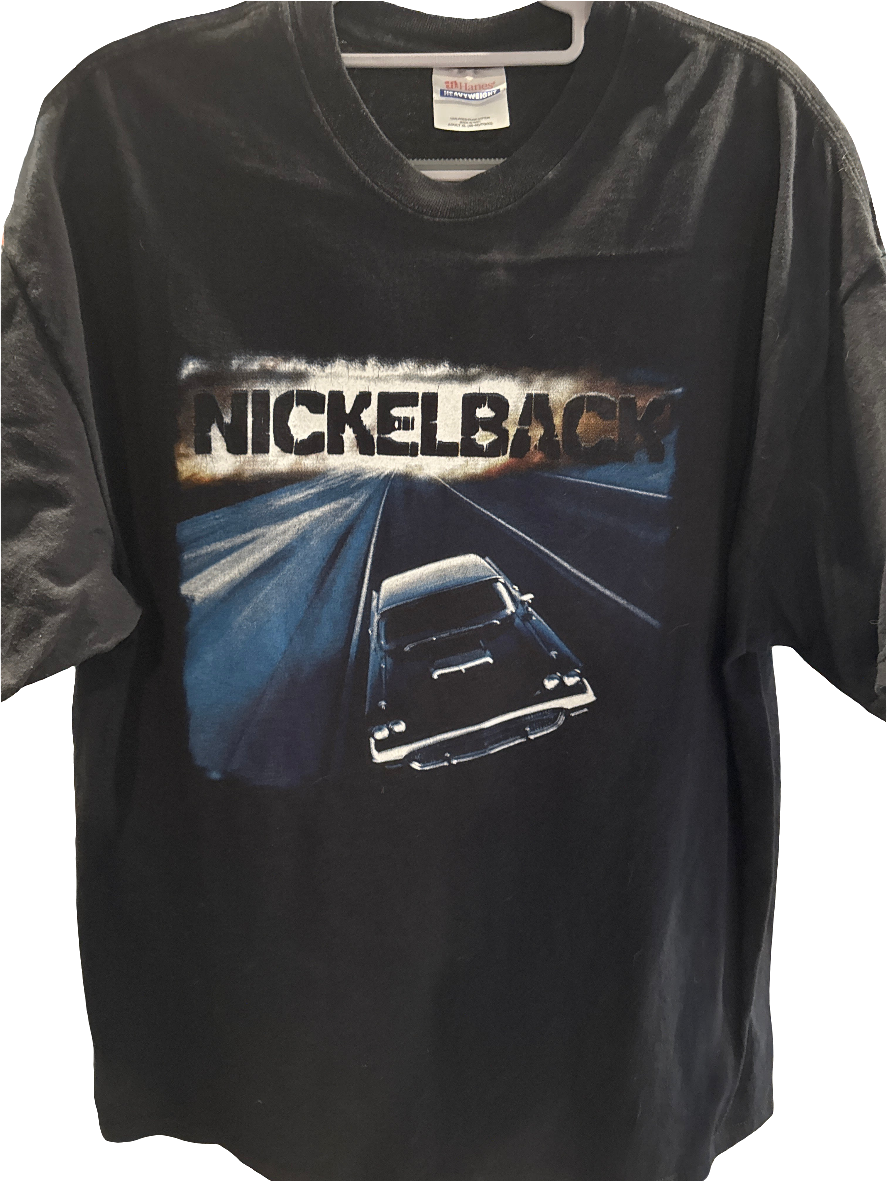 2004 Nickelback Puddle of Mudd Tour T-Shirt XL Black Graphic