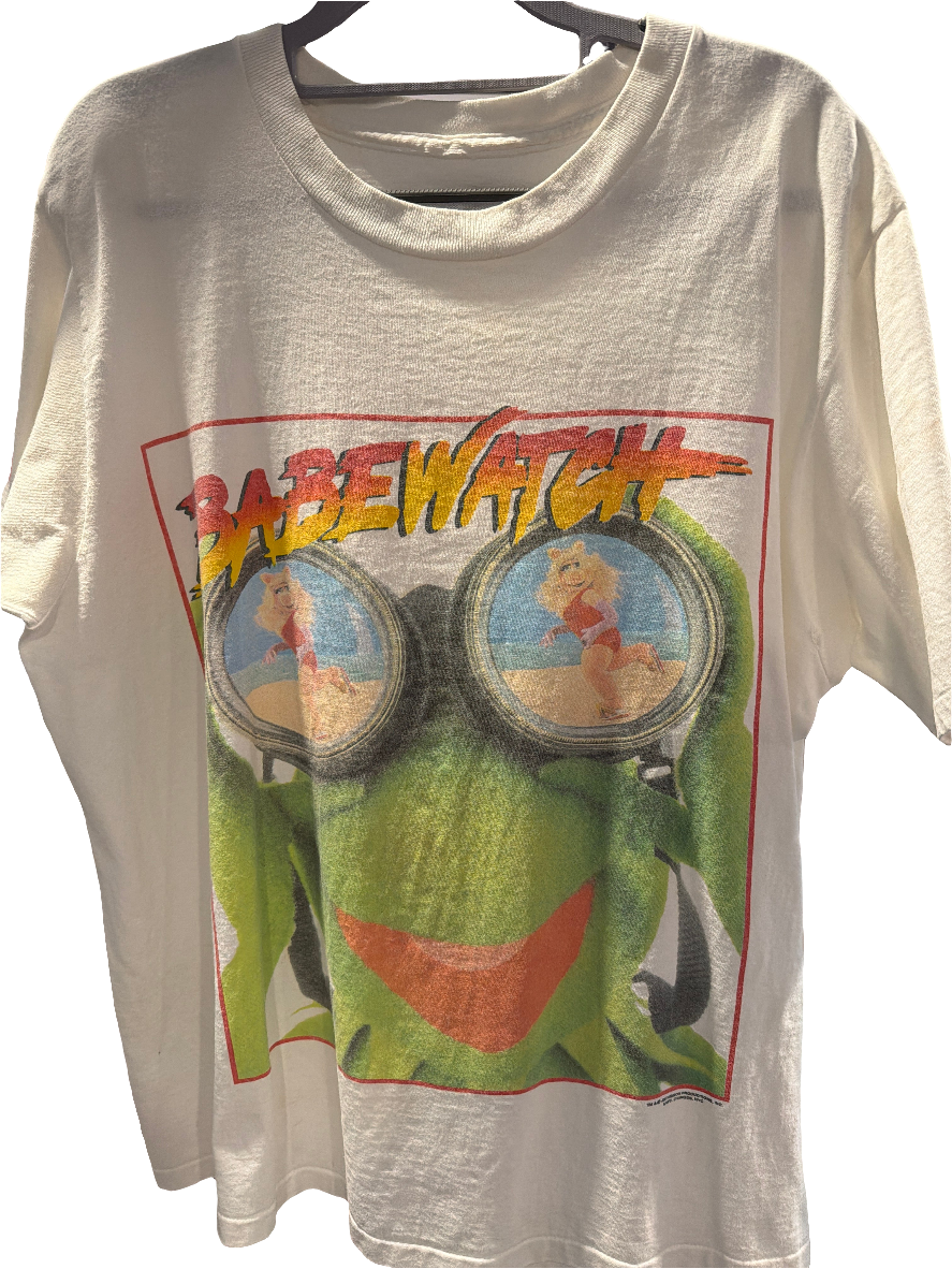 90s Kermit Ms Piggy Babewatch Changes White XL T Shirt
