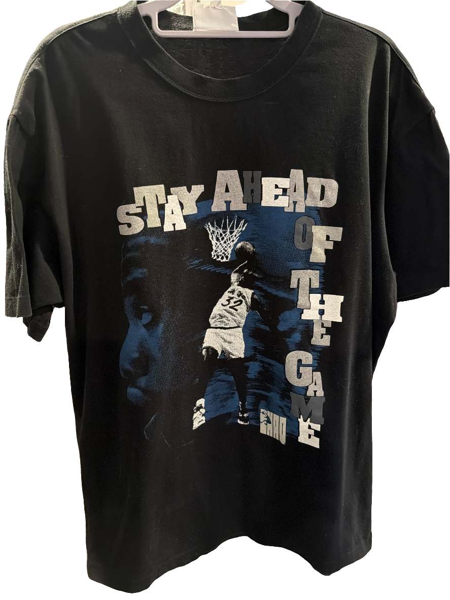 90s Reebok Shaq Stay Ahead of the Game Black T Shirt