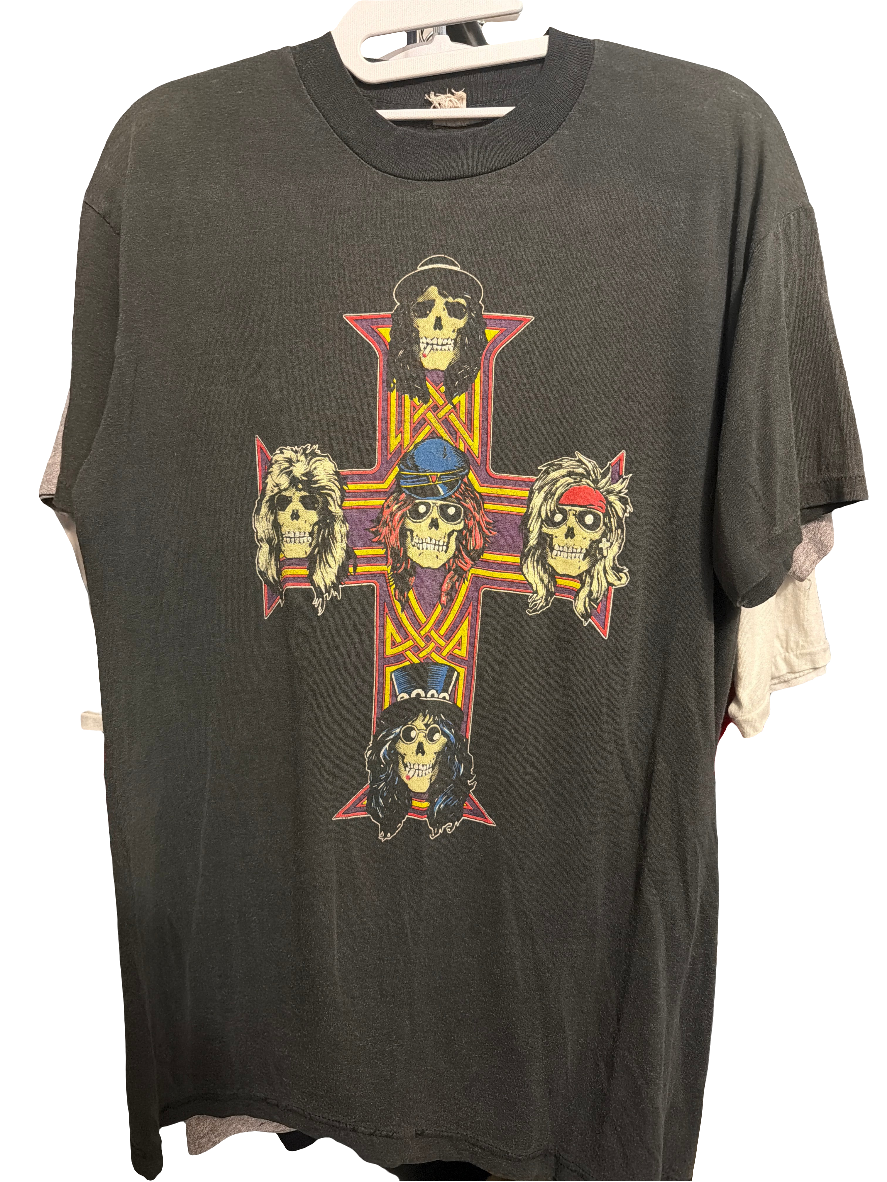 1985 Guns N Roses Appetite For Destruction Thin Faded T Shirt