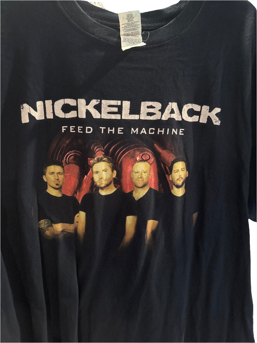 2017 Nickelback Feed the Machine Tour T Shirt Black 2xl Gildan