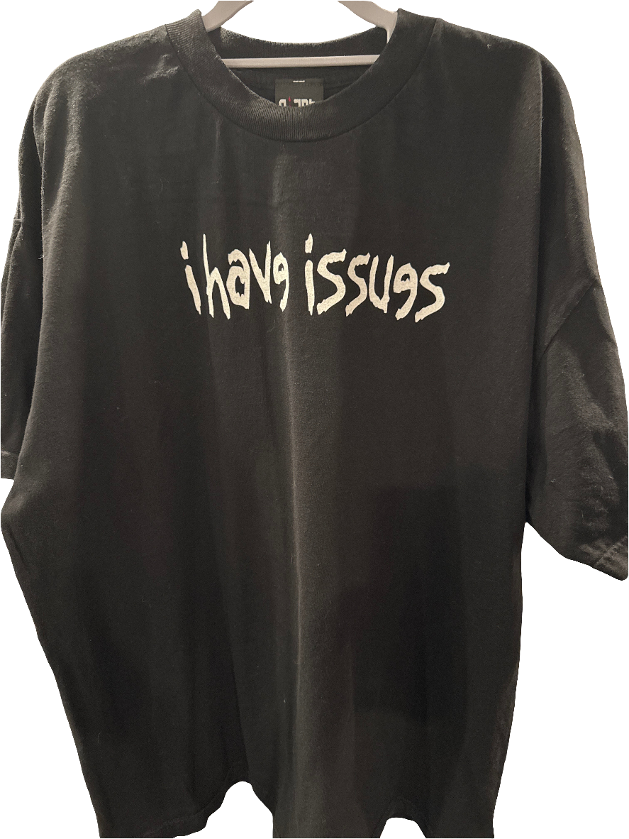 1999 Korn I Have Issues Spellout Black T Shirt Giant XXL
