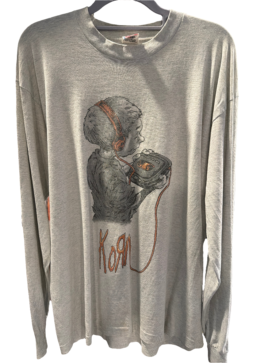 1998 Korn Follow the Leader Tour Cd Kid FotL Large Long Sleeve Shirt Rare