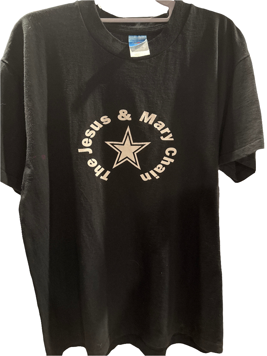 90s The Jesus and Mary Chain Star Black T Shirt Large Fruit Loom Single Stitch
