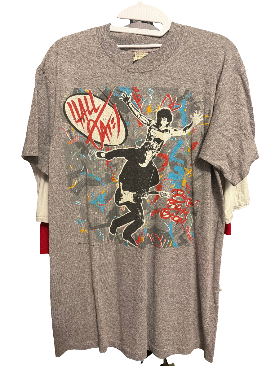 1985 Hall and Oates Tour Double Sided Shirt Pontiac Fiero Logo L