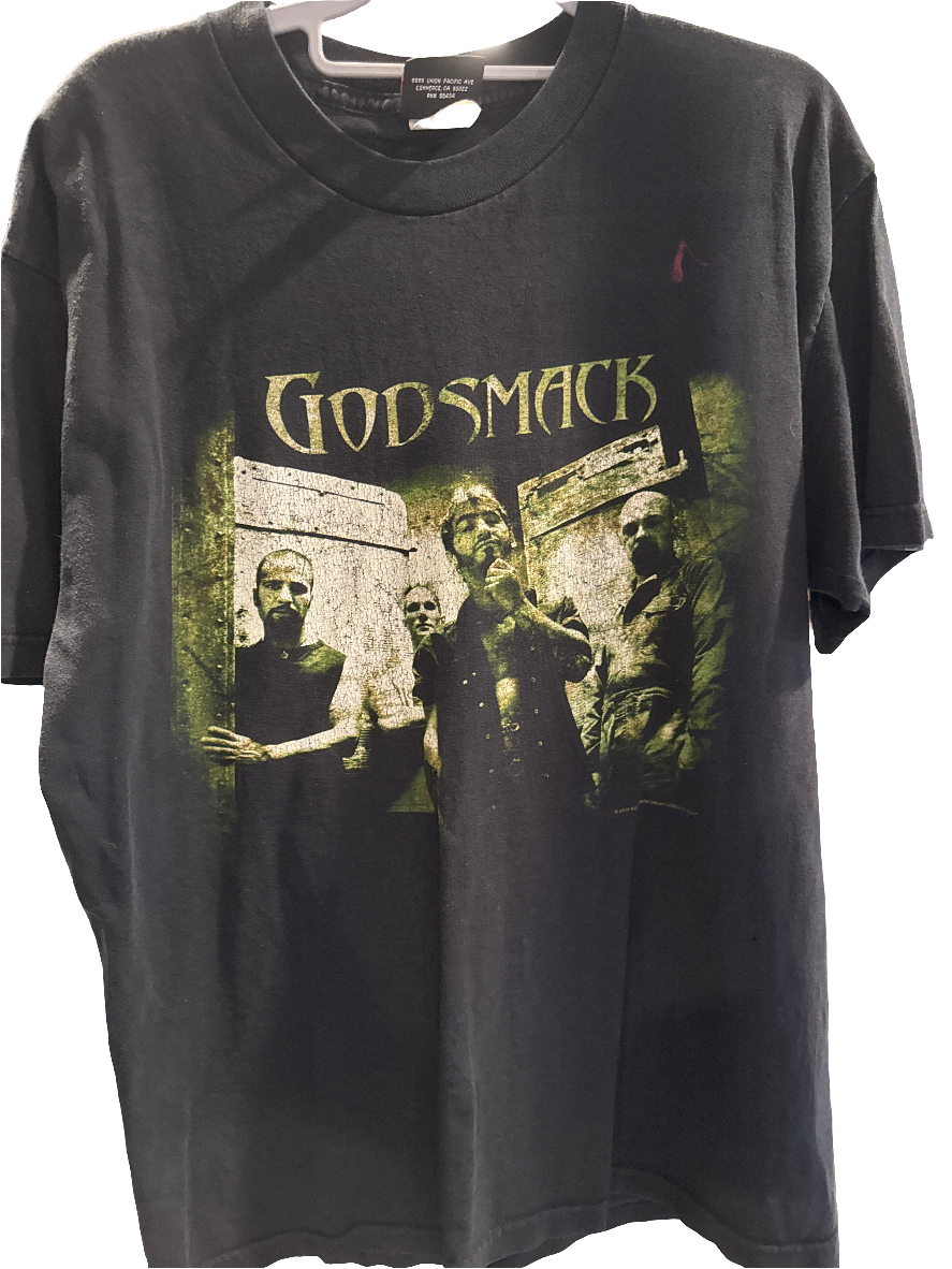 2000 Godsmack Tour Black T Shirt Giant Large