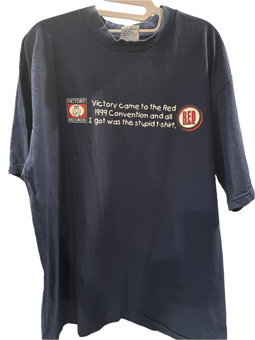 1999 Victory Records Red Convention Big Logo Allsport T-Shirt XL