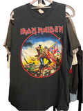 Late 90s/Early 00s Iron Maiden The Troop Women's Cutoff Black T Shirt L