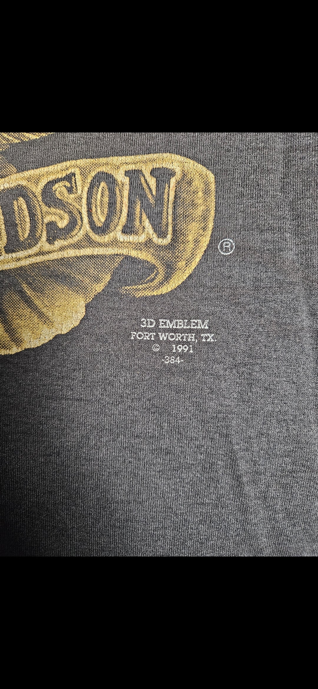 1991 Harley 3D Emblem Eagle RARE back print XL